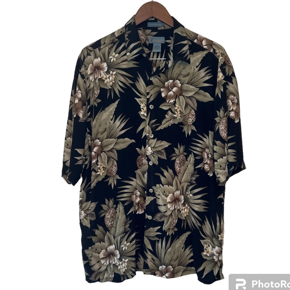 Kaylua Bay Resortwear Hawaiian Button Down Large Short Sleeve Shirt